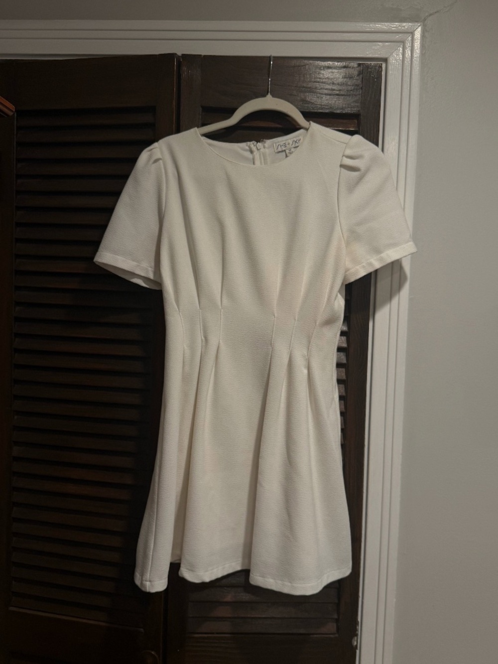 SHE + SKY White Short Sleeve Dress